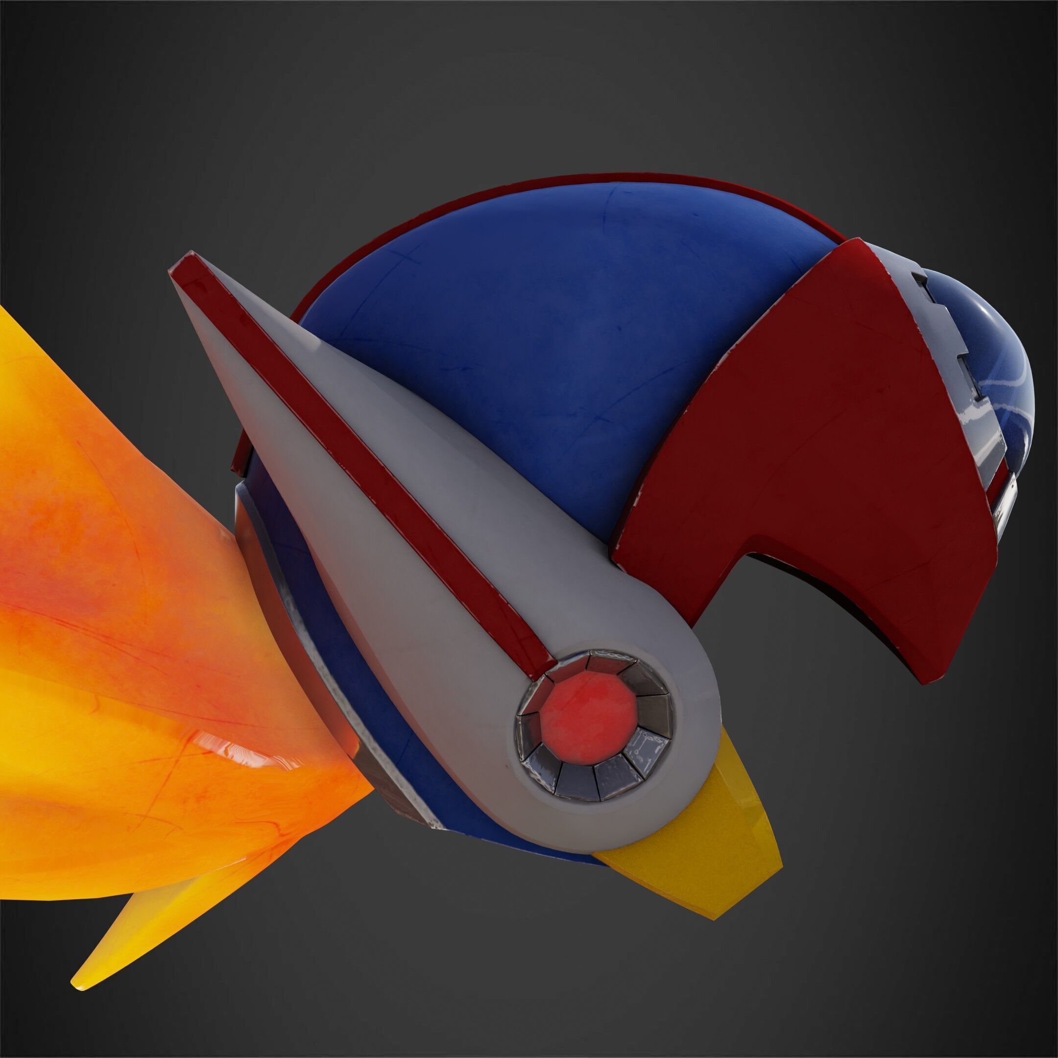 Mega Man X7 Axl Helmet for Cosplay 3D print model_9