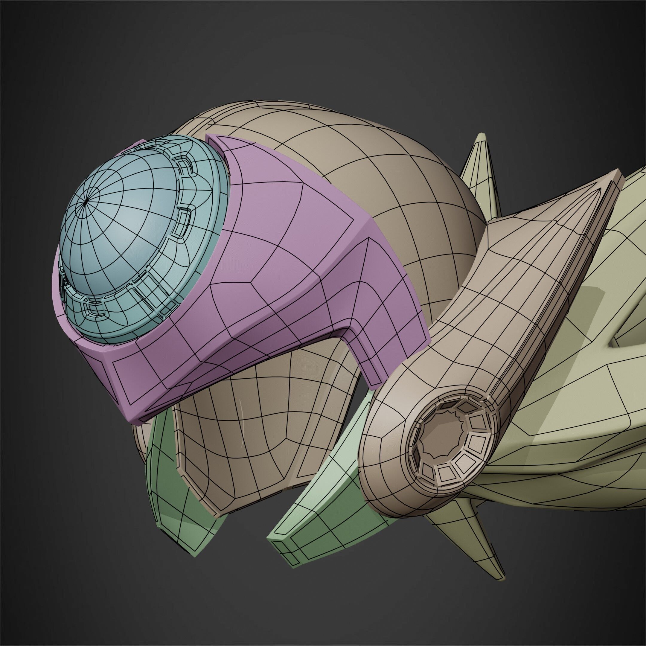 Mega Man X7 Axl Helmet for Cosplay 3D print model_19