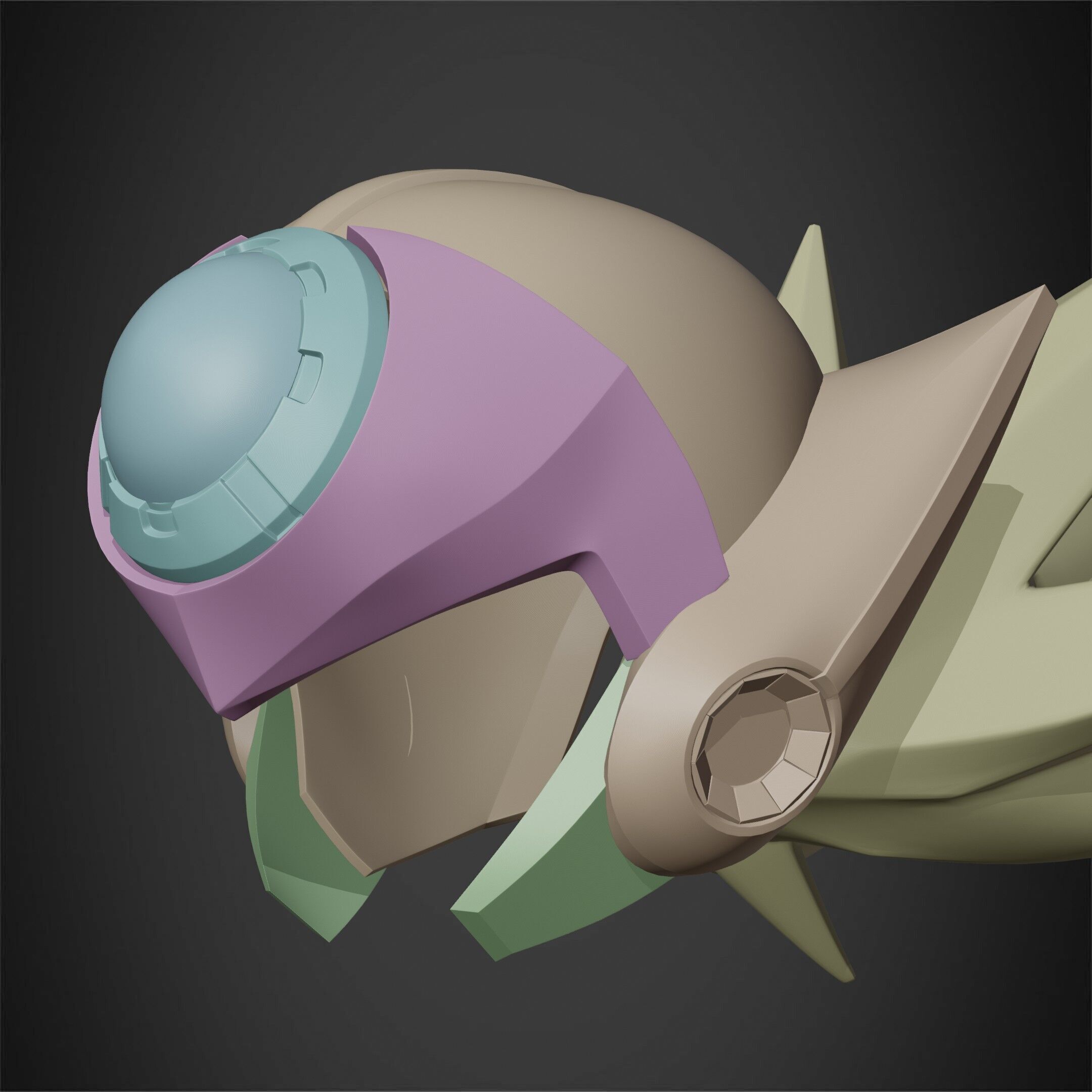 Mega Man X7 Axl Helmet for Cosplay 3D print model_18