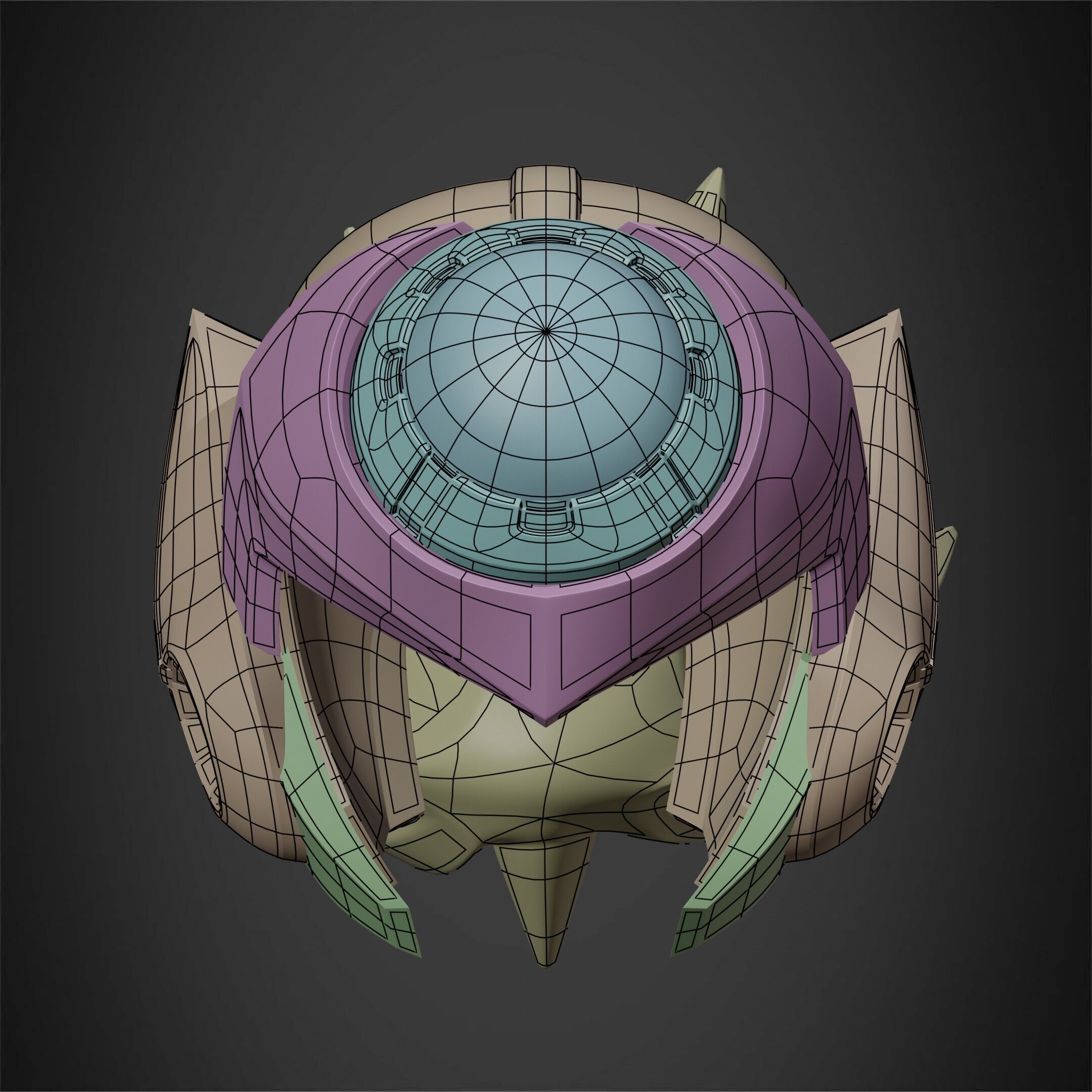 Mega Man X7 Axl Helmet for Cosplay 3D print model_17