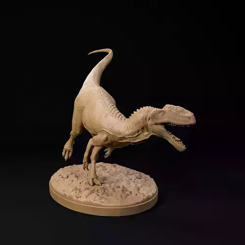 Monolophosaurus running 1-35 scale pre-supported dinosaur