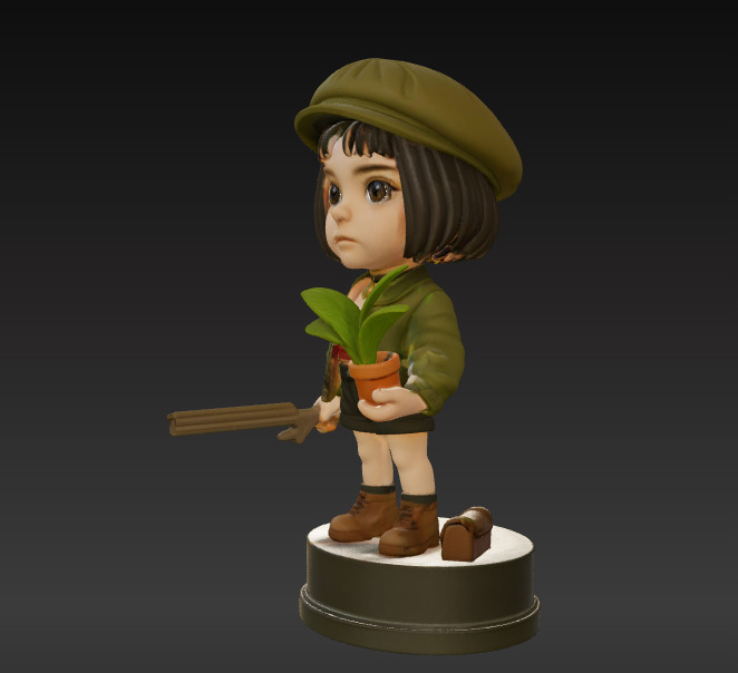 Leon and Mathilda Stylized Duo Figurine Set 3D print model_7