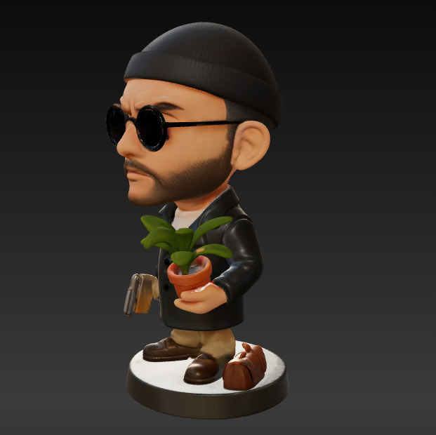 Leon and Mathilda Stylized Duo Figurine Set 3D print model_4