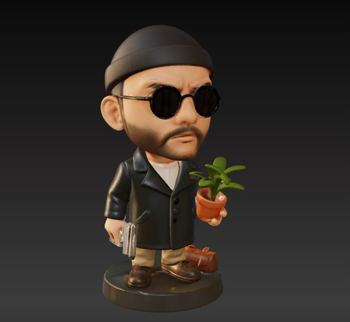 Leon and Mathilda Stylized Duo Figurine Set 3D print model_2
