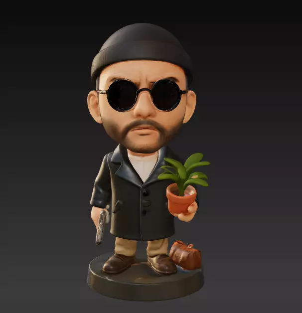 Leon and Mathilda Stylized Duo Figurine Set 3D print model_0