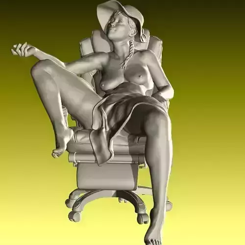 The Boss Draped Elegance Realistic 3D Printable Model