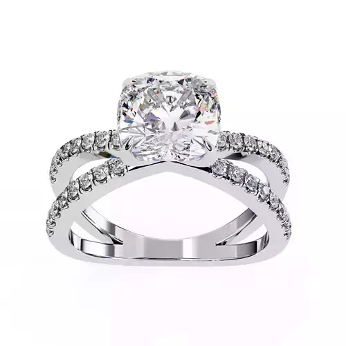ASSCHER DIAMOND RING -CAD-089