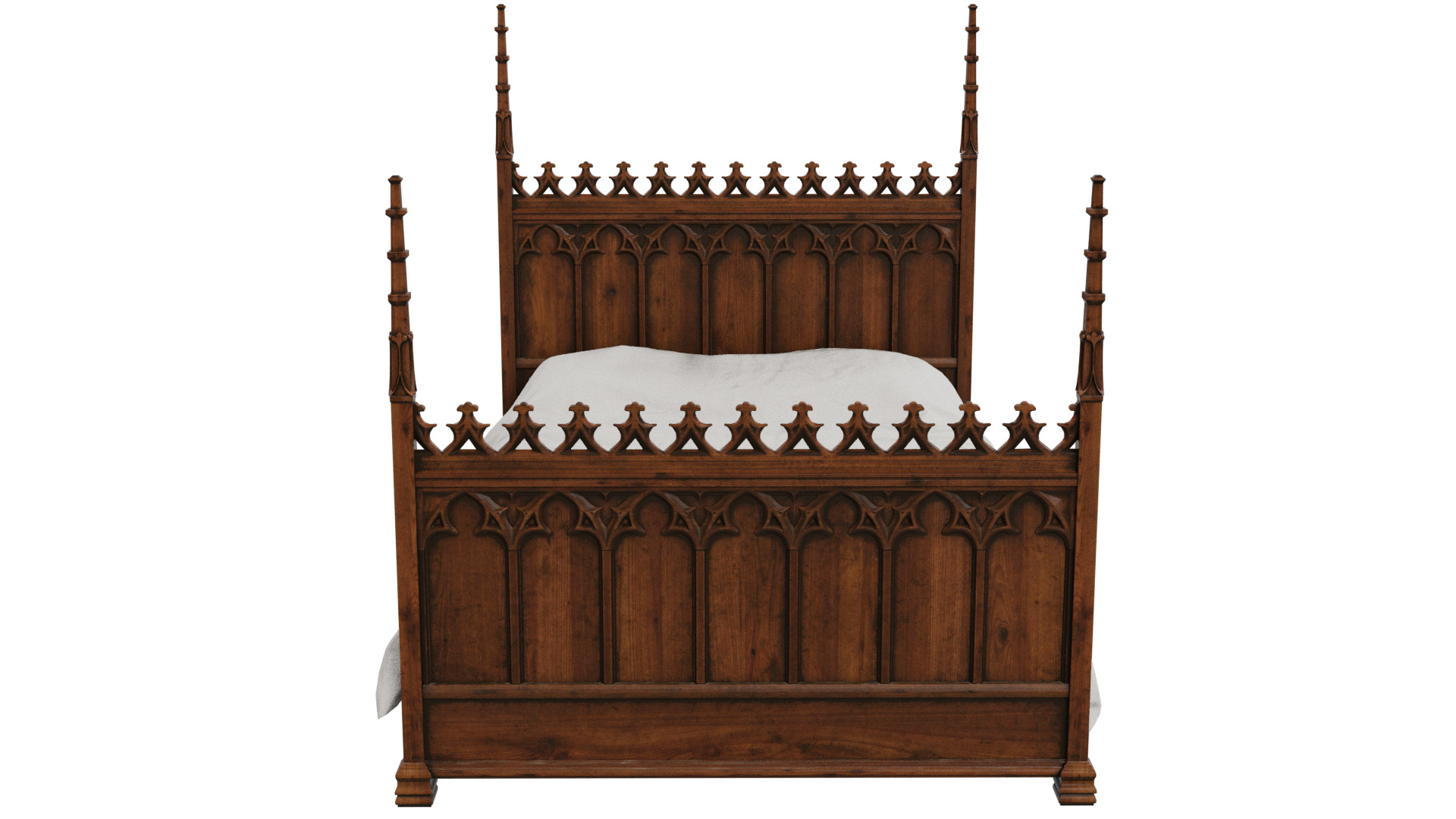 Gothic Bed 3D model_1