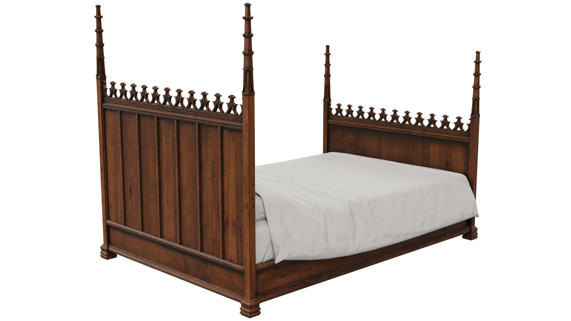 Gothic Bed 3D model_6