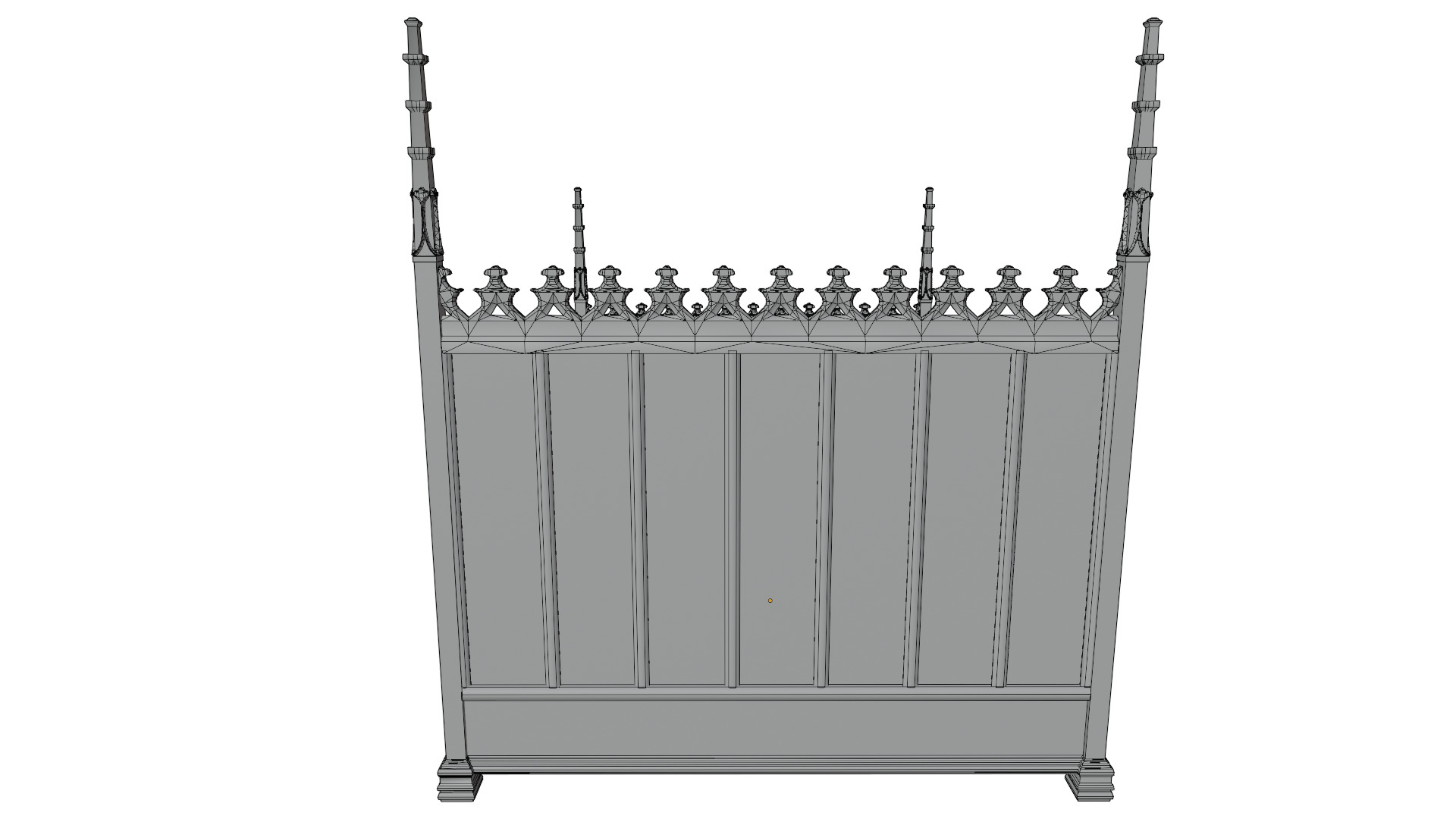 Gothic Bed 3D model_14