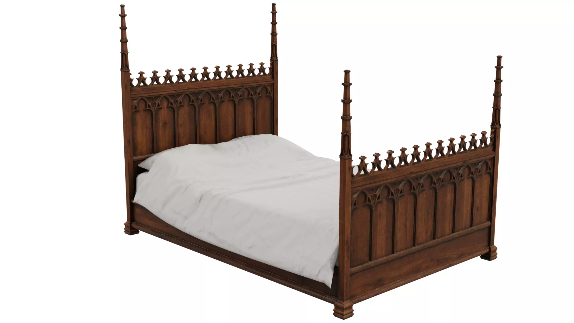 Gothic Bed 3D model_0