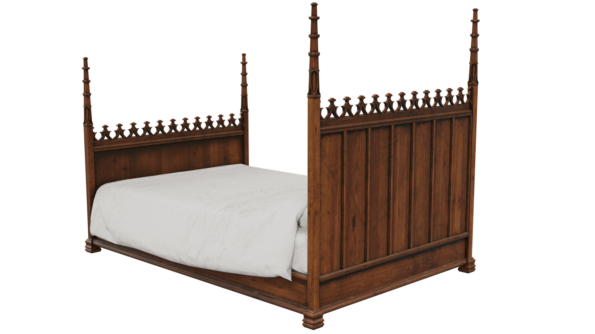 Gothic Bed 3D model_4