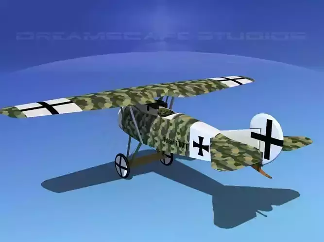 Fokker DVIII V04 3D model