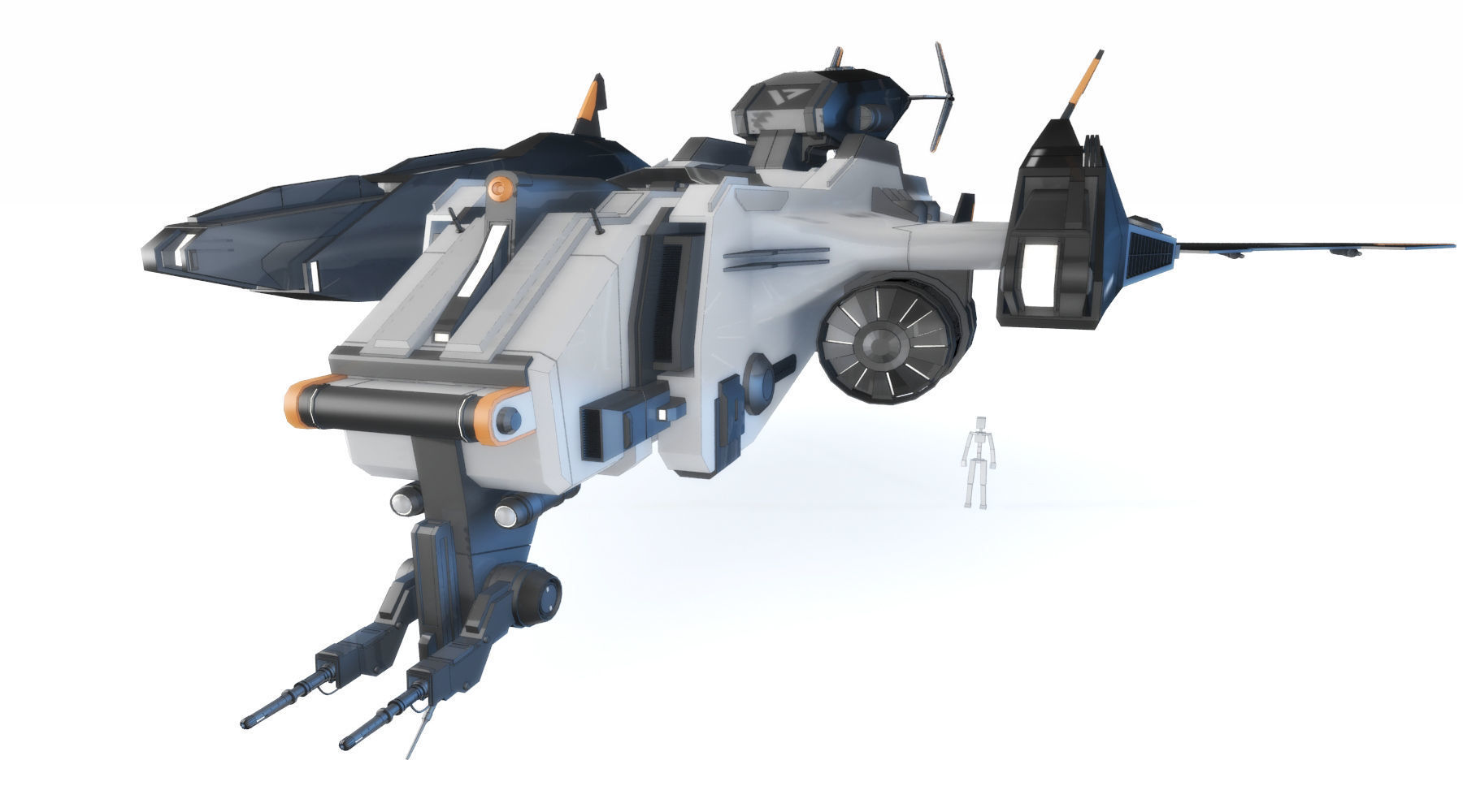 Sci-Fi - Aircraft - Iron 039M 3D model_4