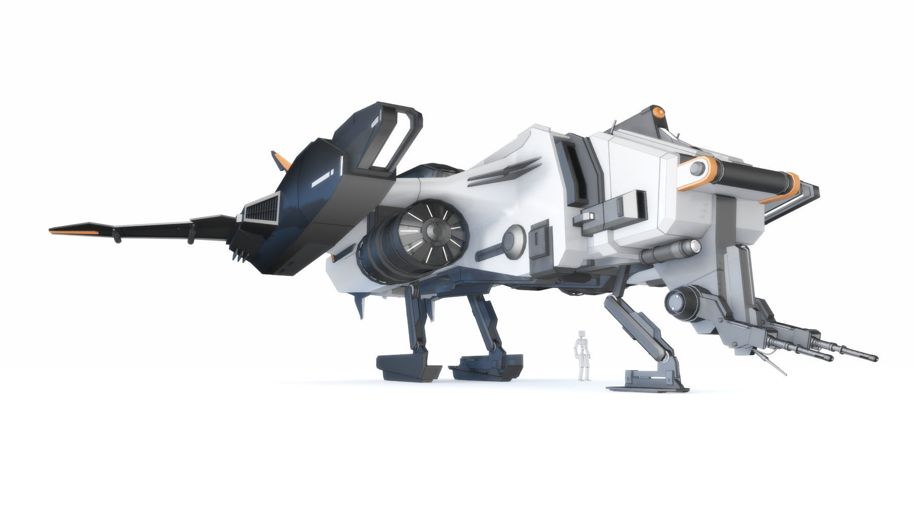 Sci-Fi - Aircraft - Iron 039M 3D model_5