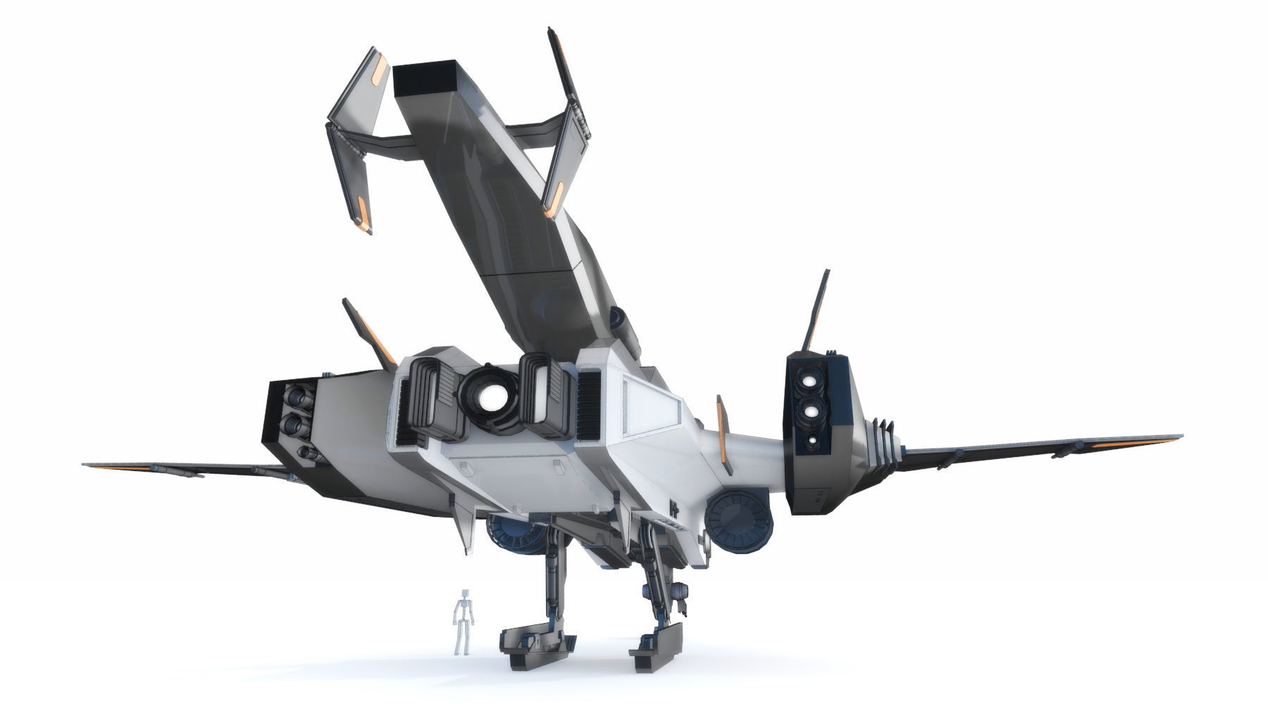 Sci-Fi - Aircraft - Iron 039M 3D model_6