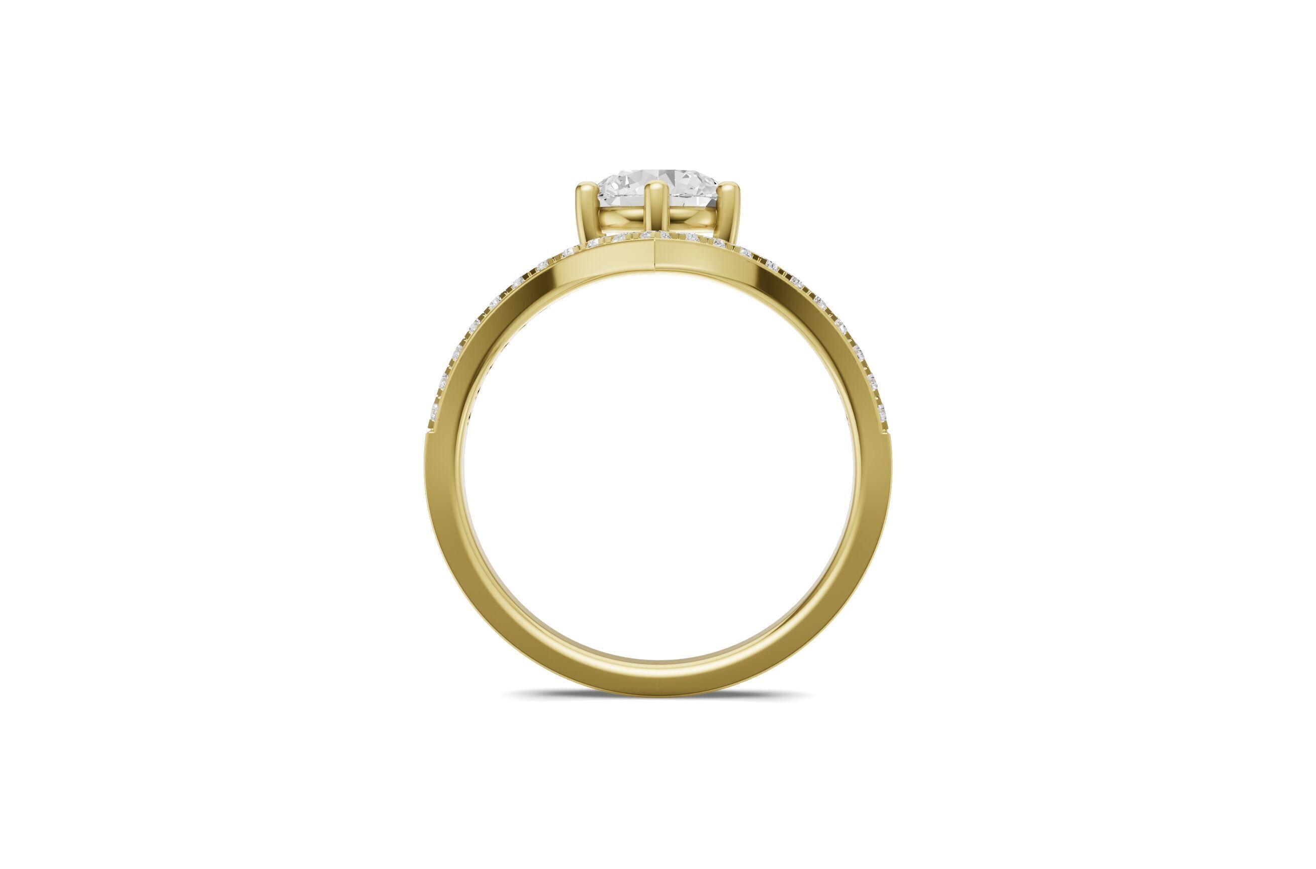 Solitaire Diamond Ring - 3d Printable CAD Modal  3D print model_13
