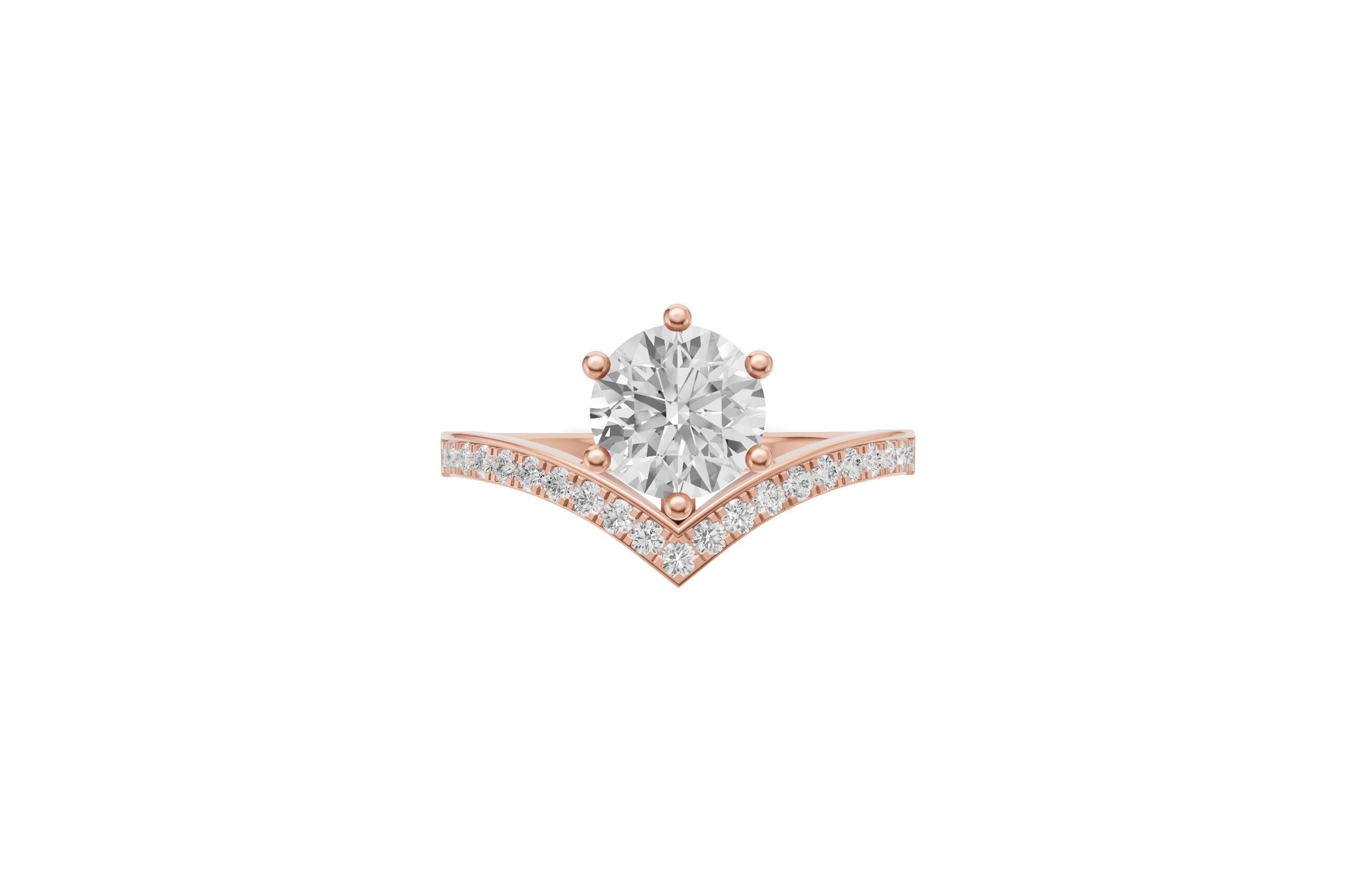 Solitaire Diamond Ring - 3d Printable CAD Modal  3D print model_10
