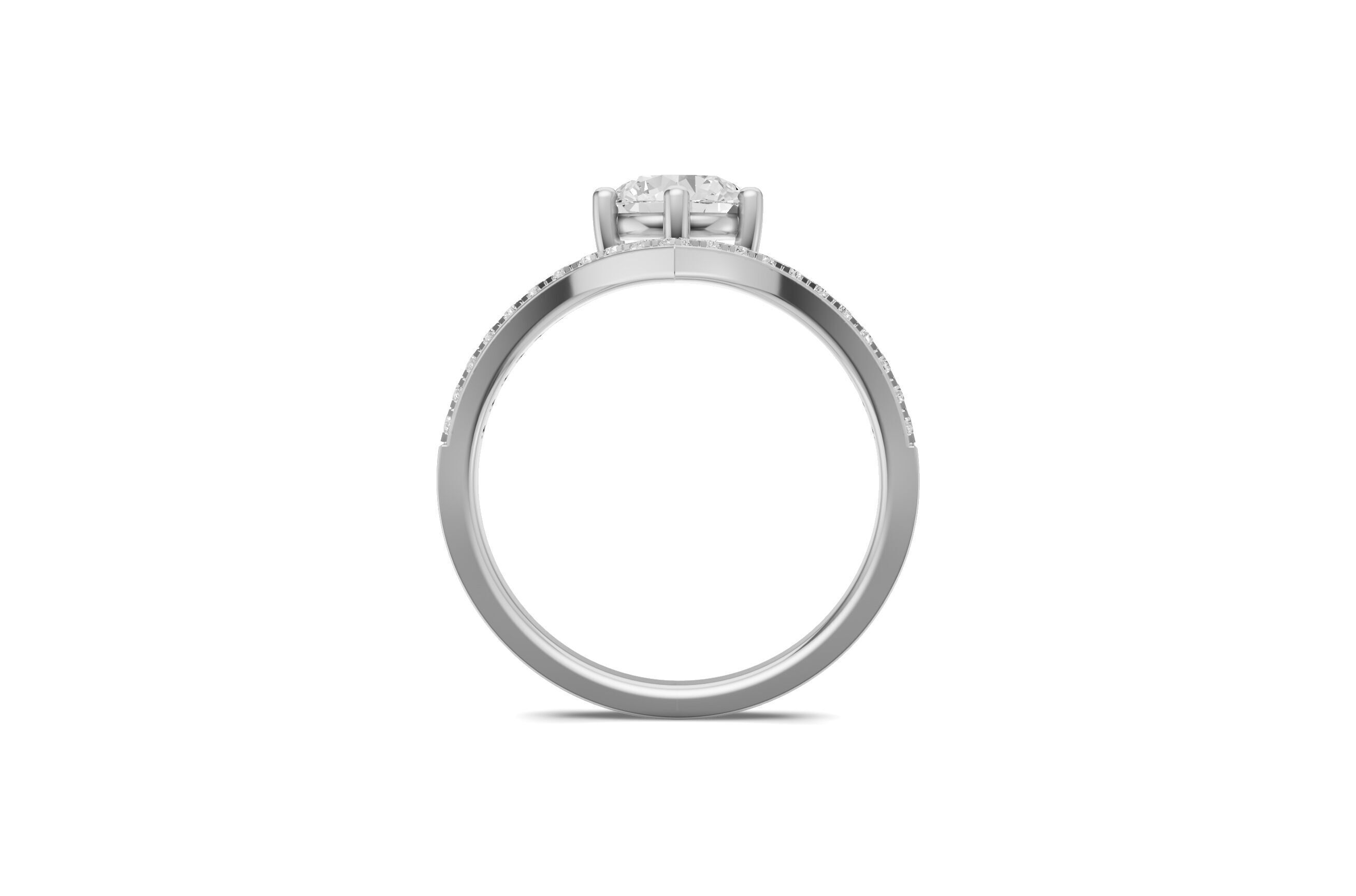 Solitaire Diamond Ring - 3d Printable CAD Modal  3D print model_12