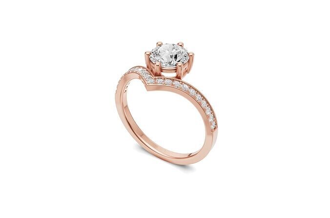 Solitaire Diamond Ring - 3d Printable CAD Modal  3D print model