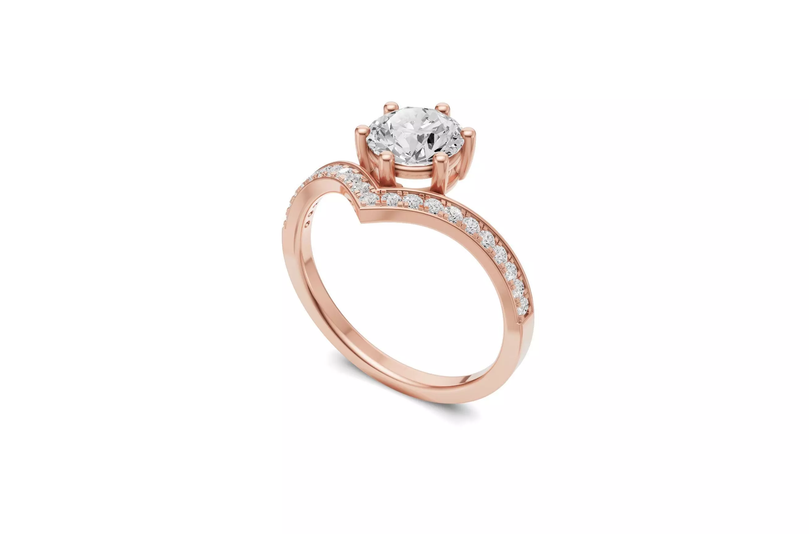 Solitaire Diamond Ring - 3d Printable CAD Modal  3D print model_0