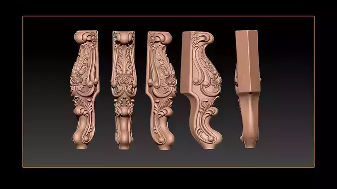 Classic Table and Chair Leg Model Kit -046