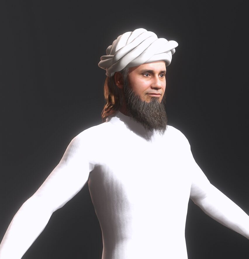 mufti tariq masood 3D model_2