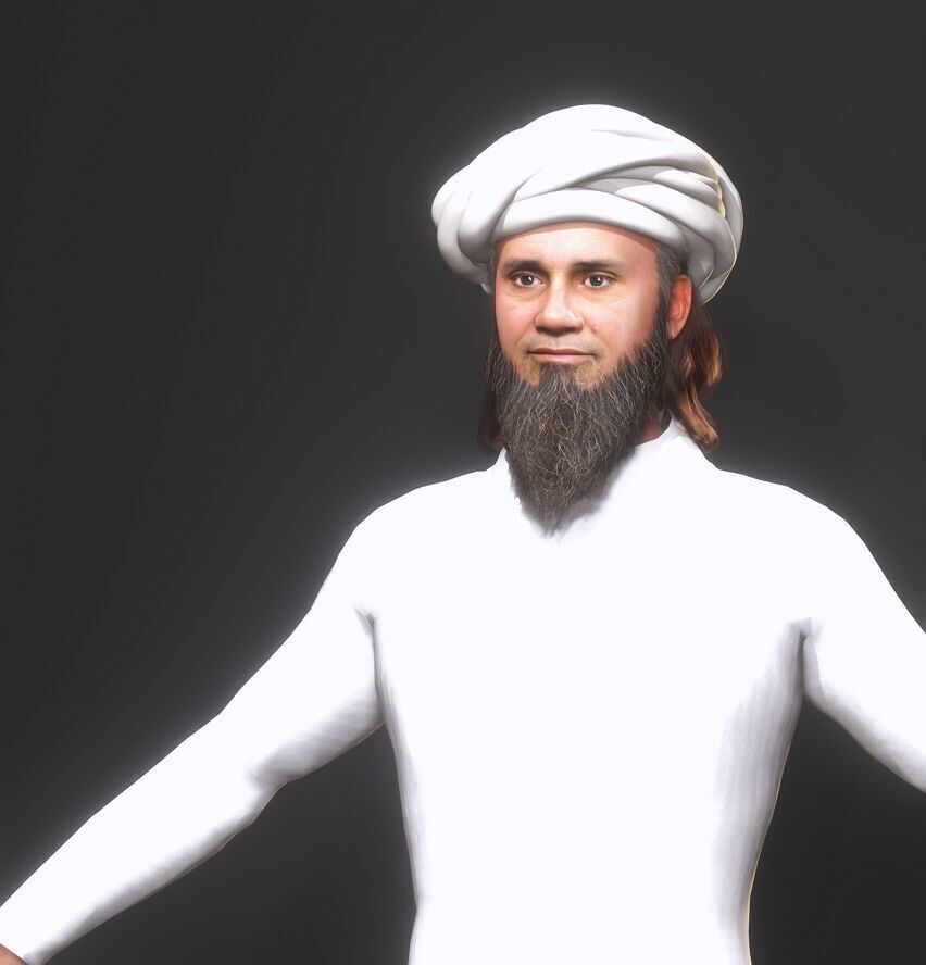 mufti tariq masood 3D model_1