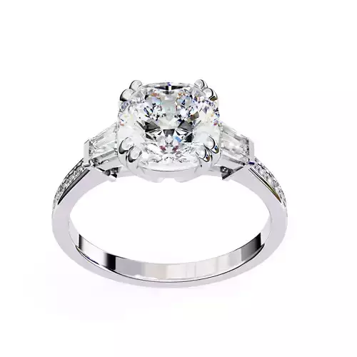 CUSHION DIAMOND RING -CAD-123