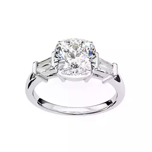 CUSHION  DIAMOND RING -CAD-125
