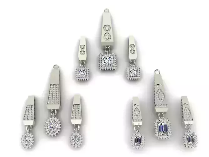 Collection of 3 mini jewelry sets 3D print model