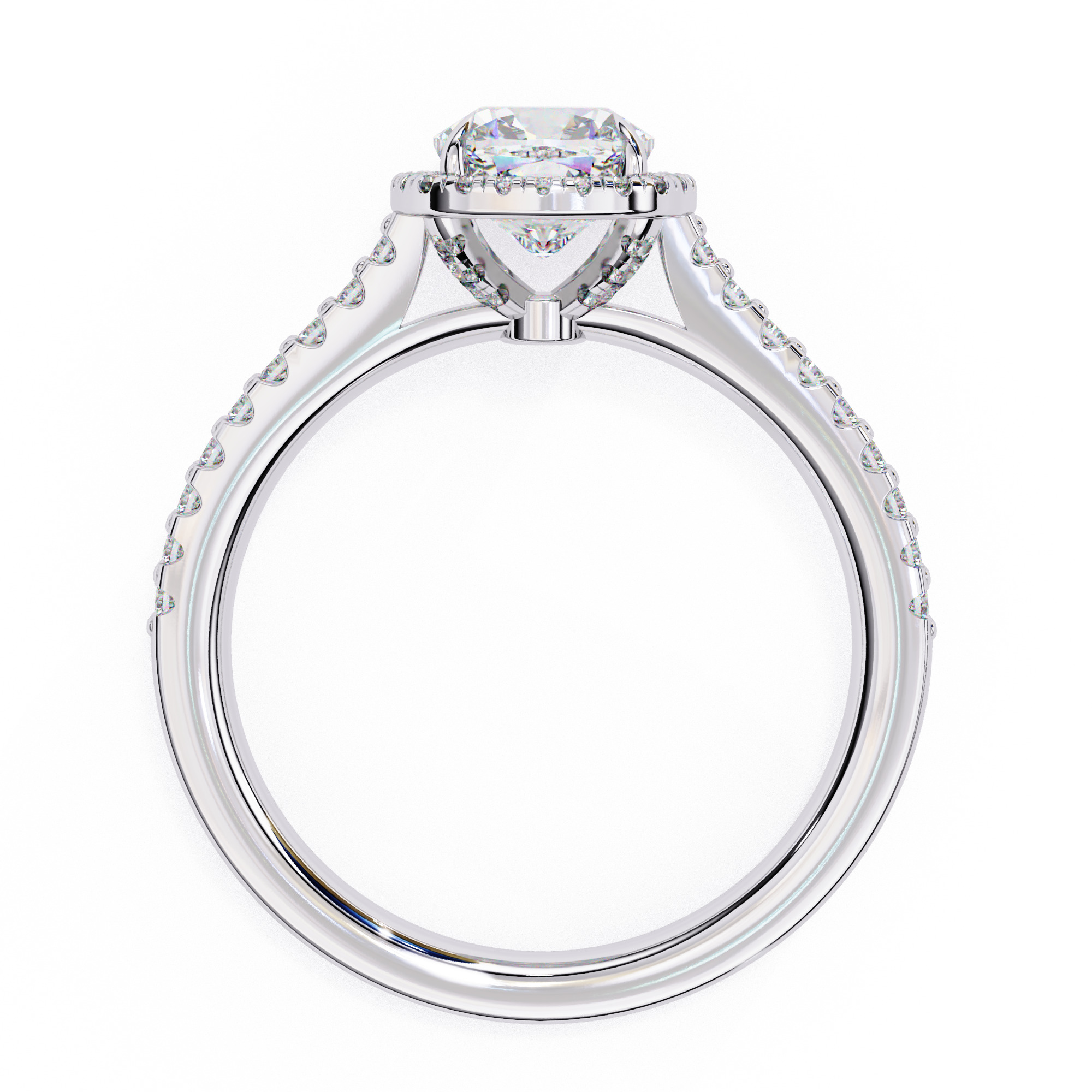 ASSCHER DIAMOND RING -CAD-127 3D model_6