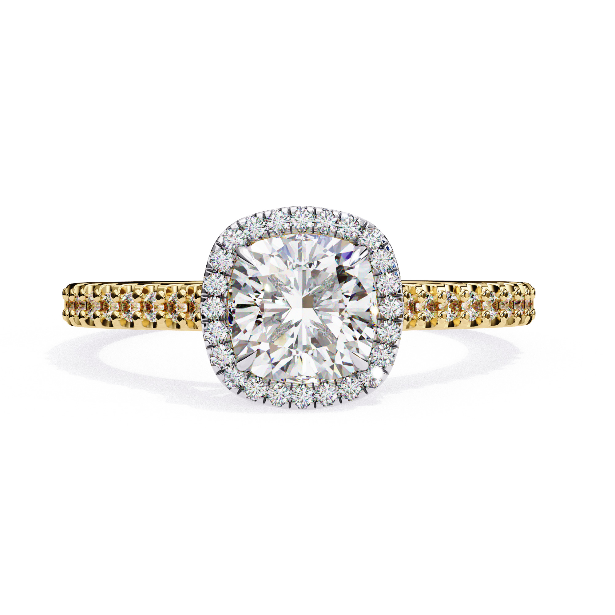 ASSCHER DIAMOND RING -CAD-127 3D model_1