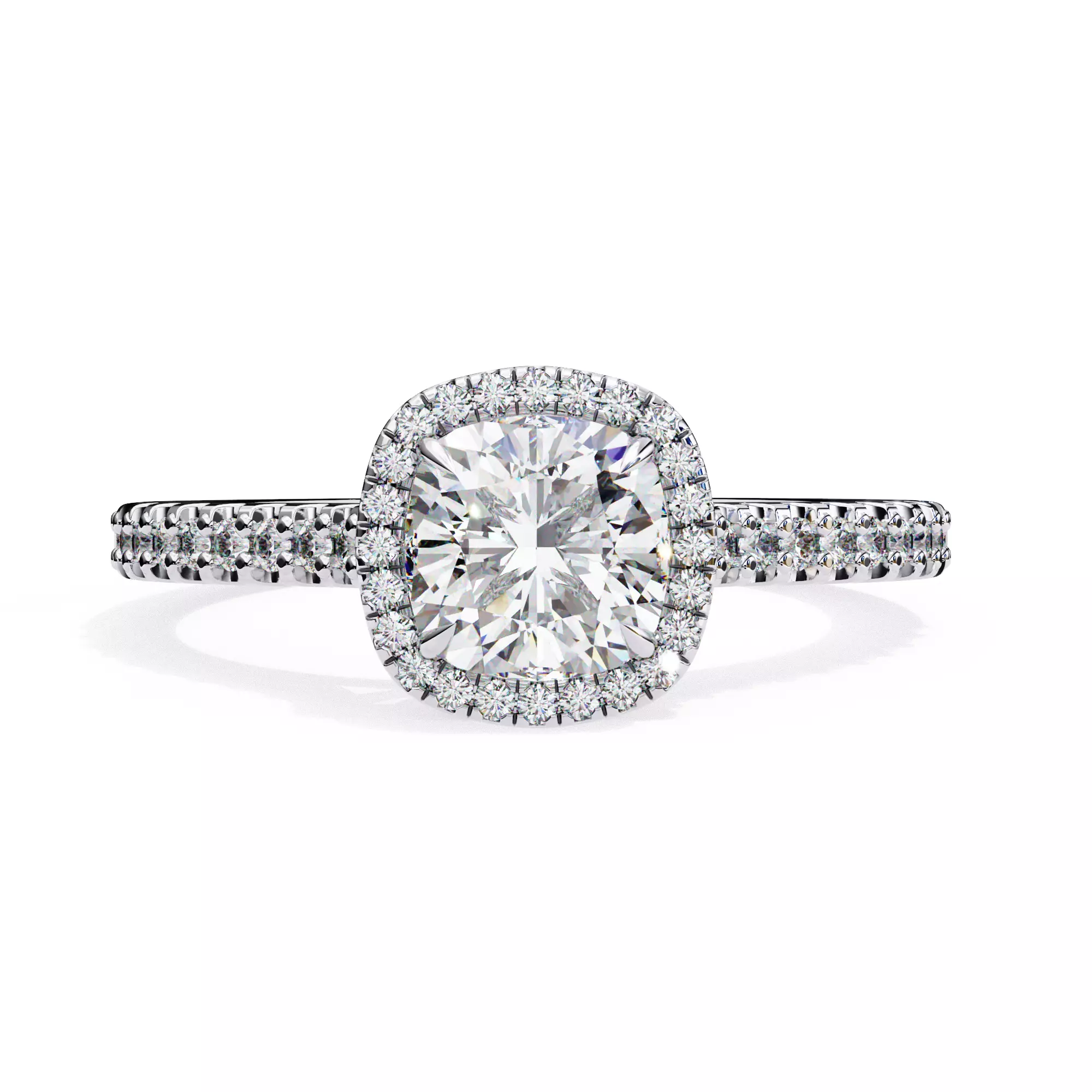 ASSCHER DIAMOND RING -CAD-127 3D model_0