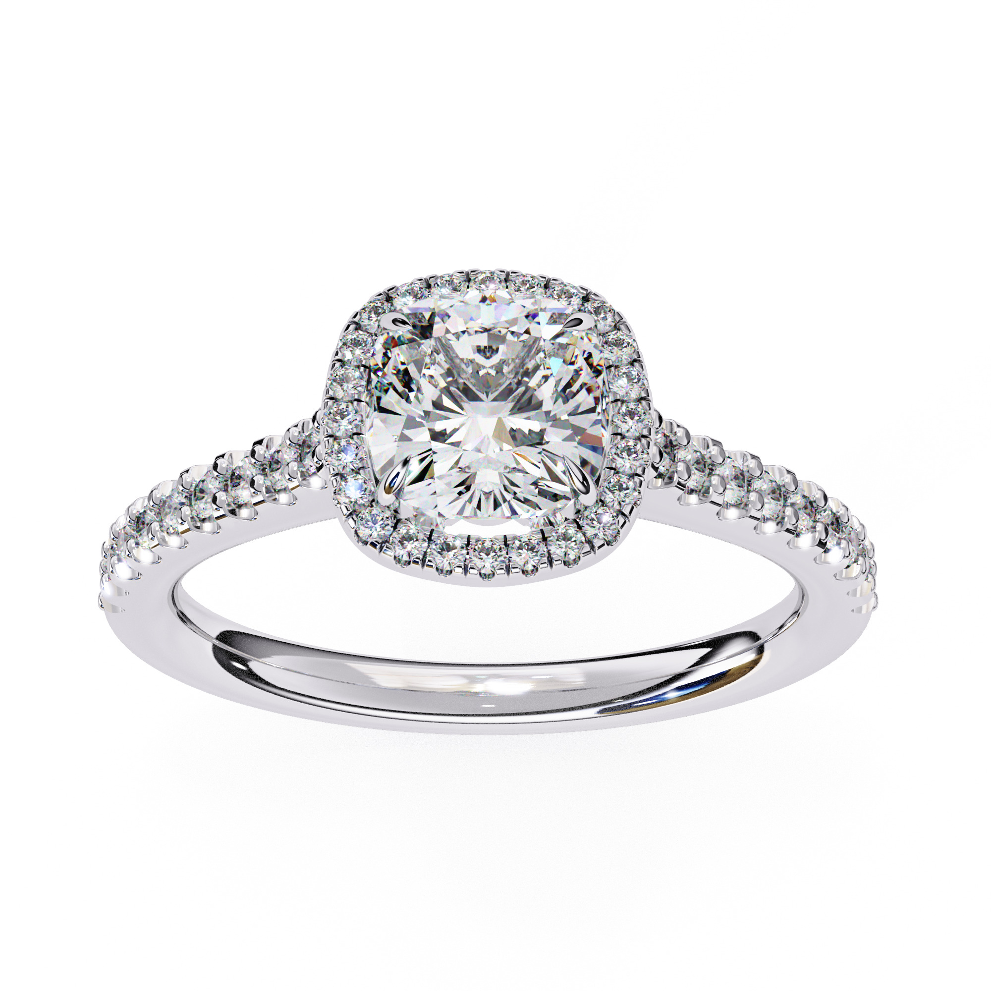 ASSCHER DIAMOND RING -CAD-127 3D model_9