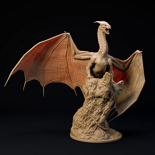 Amaranth Dragon 32mm scale - pre-supported 3D print model