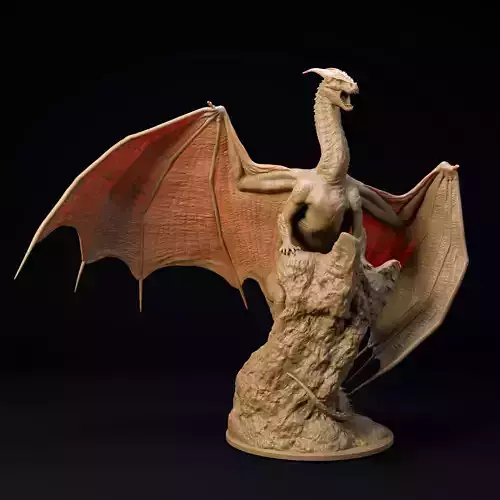 Amaranth Dragon 32mm scale - pre-supported