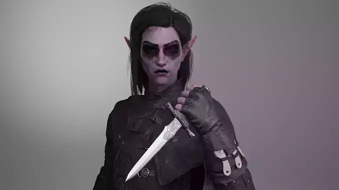 Dark Elf - Game Ready Realistic Character