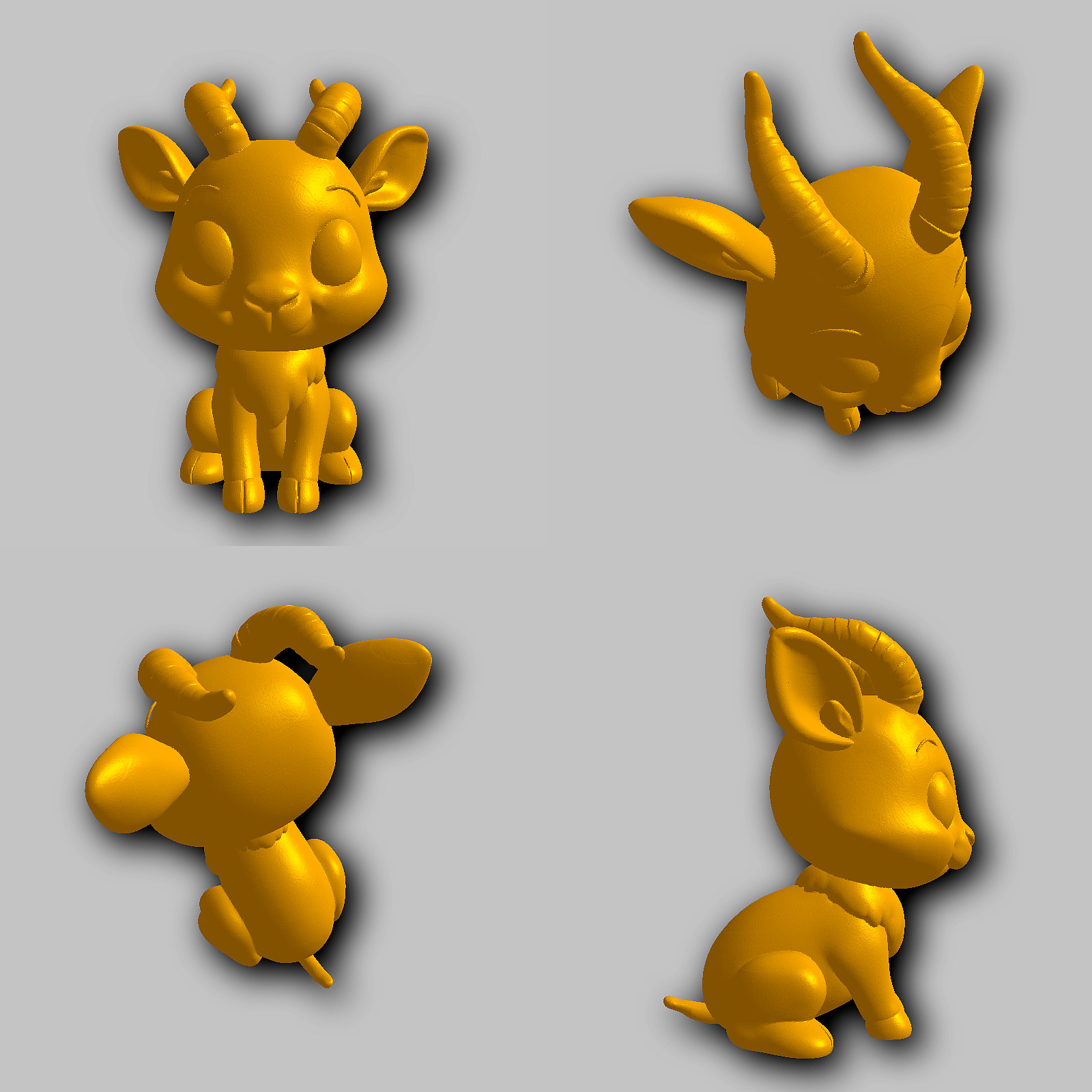 Antelope - Kawaii Animals Collection 3D print model_1