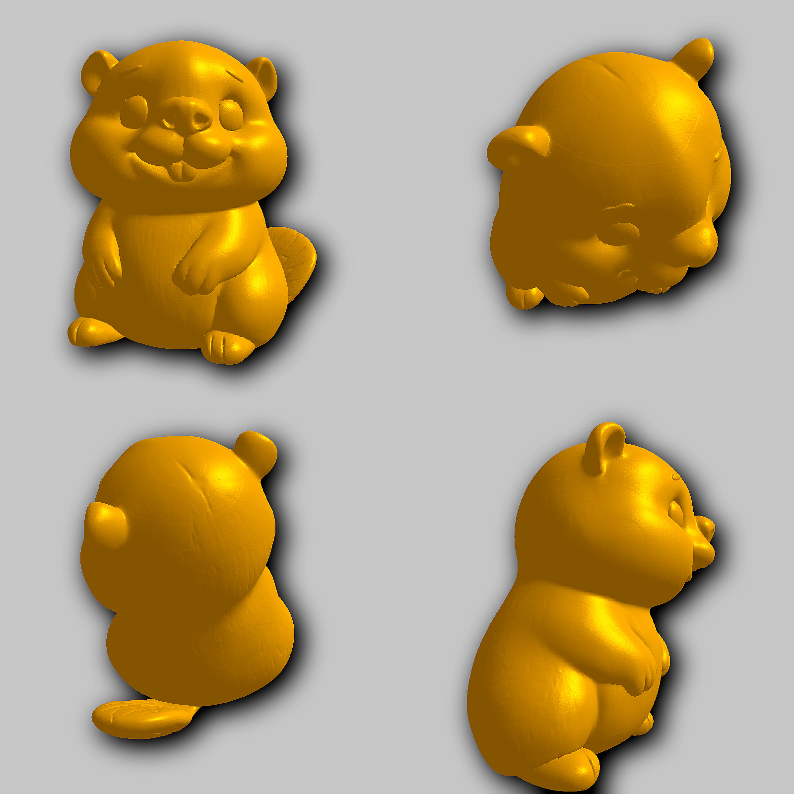 Beaver - Kawaii Animals Collection 3D print model_1