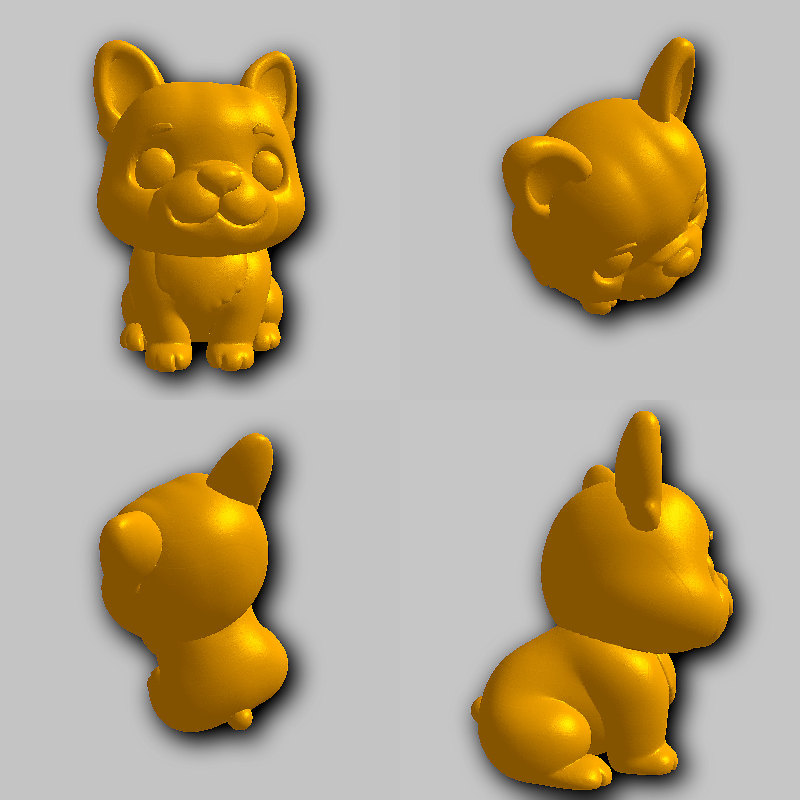 Bulldog - Kawaii Animals Collection 3D print model_1