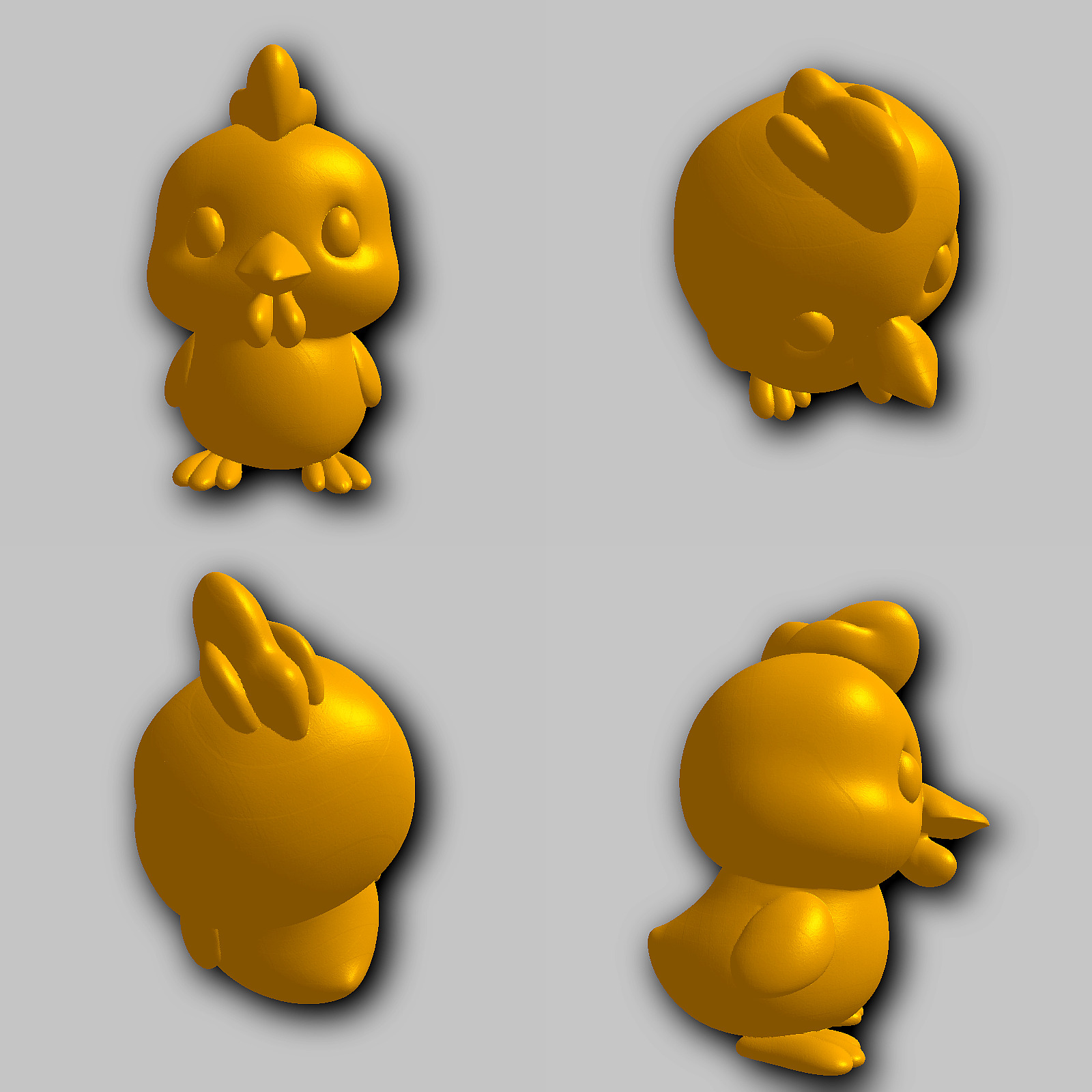 Chicken - Kawaii Animals Collection 3D print model_1