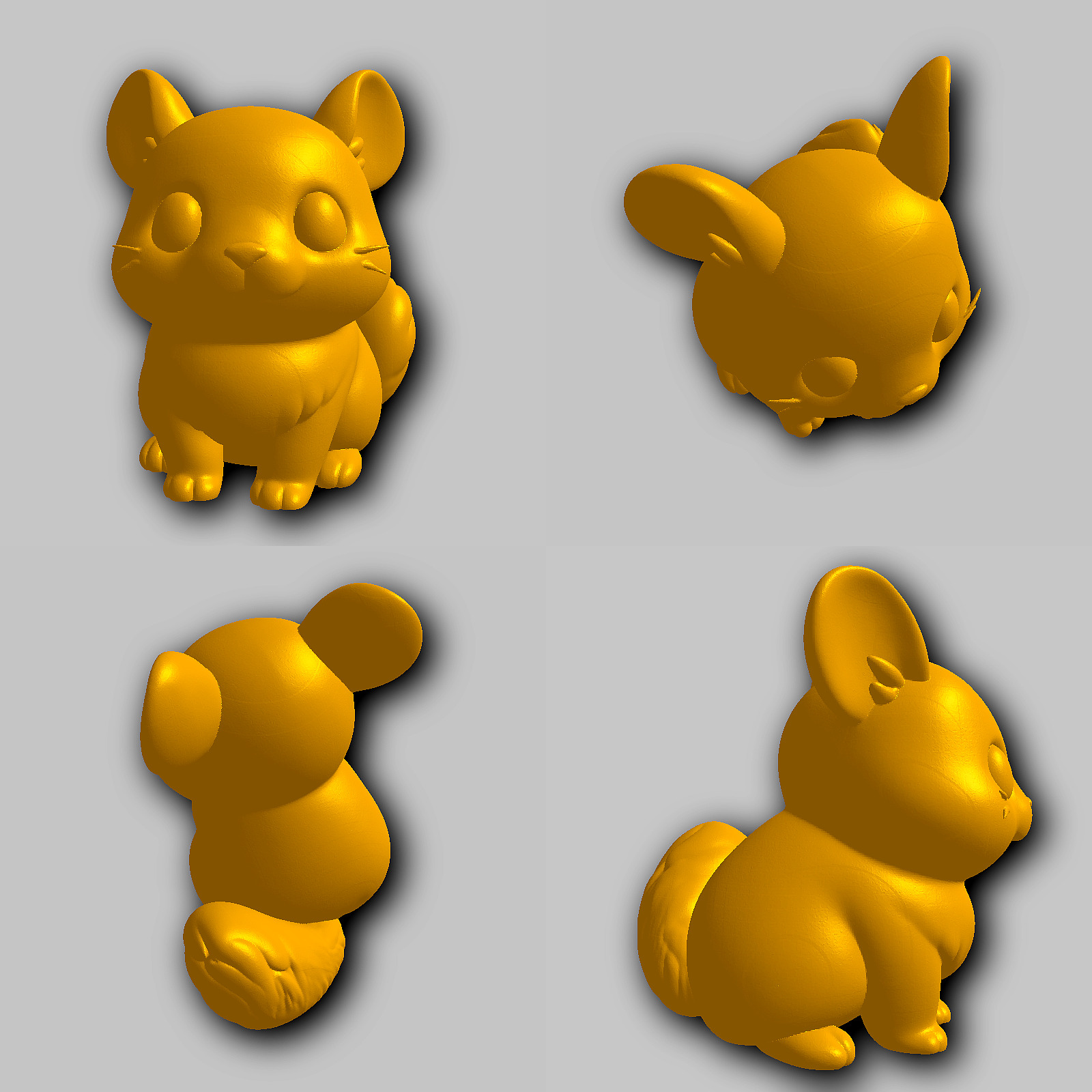 Chinchilla - Kawaii Animals Collection 3D print model_1