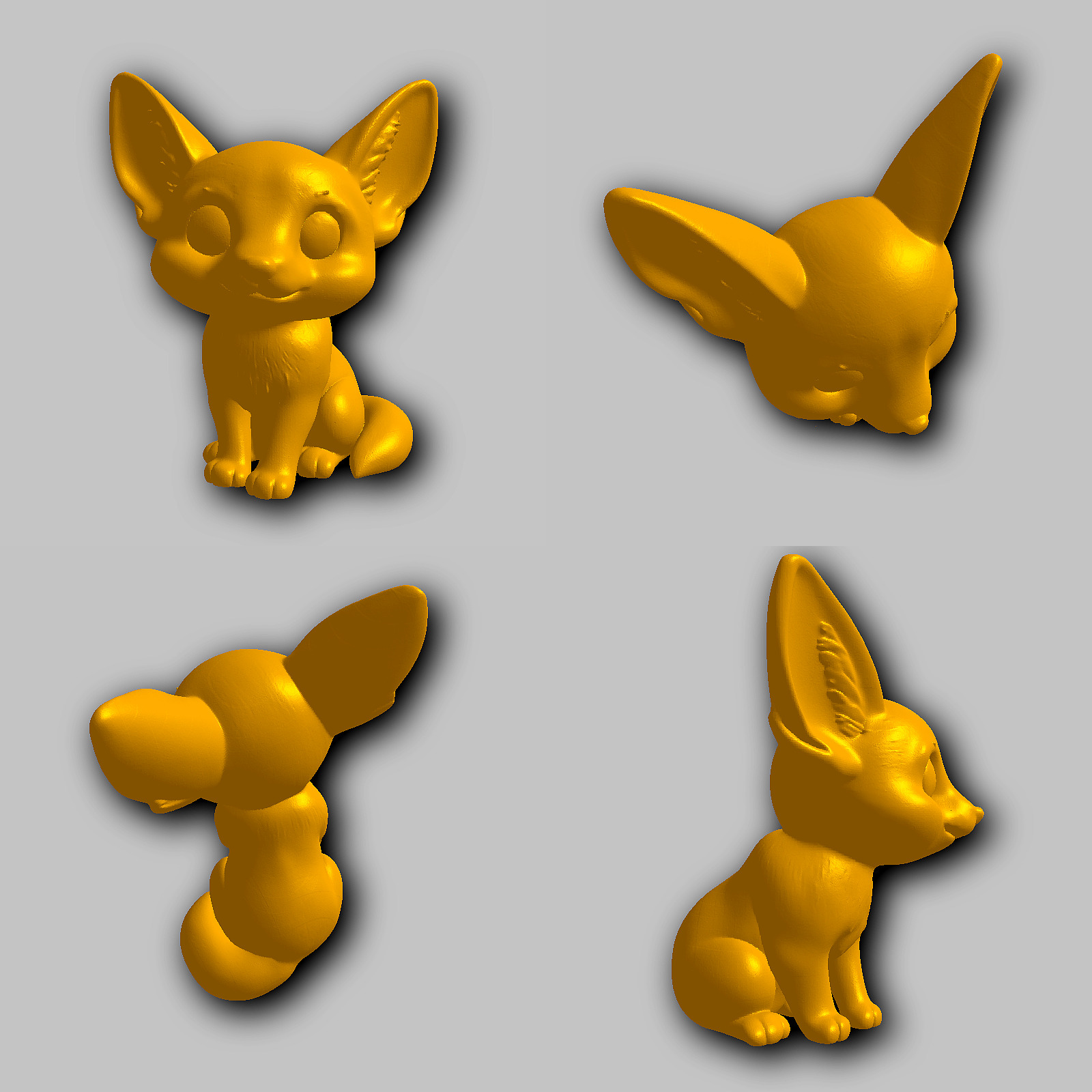 Fennec - Kawaii Animals Collection 3D print model_1