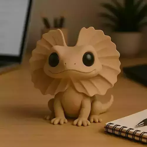Frilled Lizard - Kawaii Animals Collection 3D print model