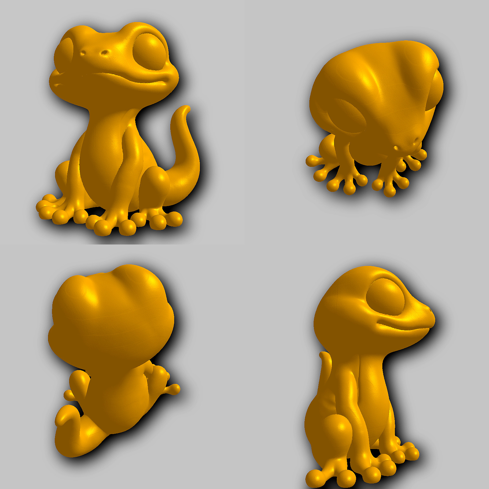 Gecko - Kawaii Animals Collection 3D print model_1