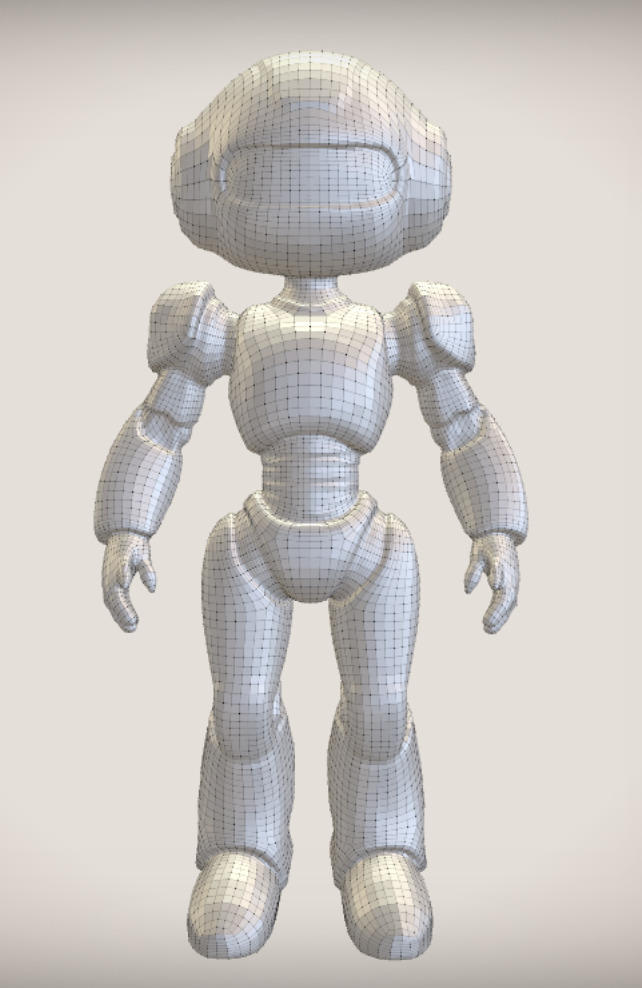 Cartoon Female Robot Character - Stylized 3D Model in T-Pose Low-poly 3D model_5