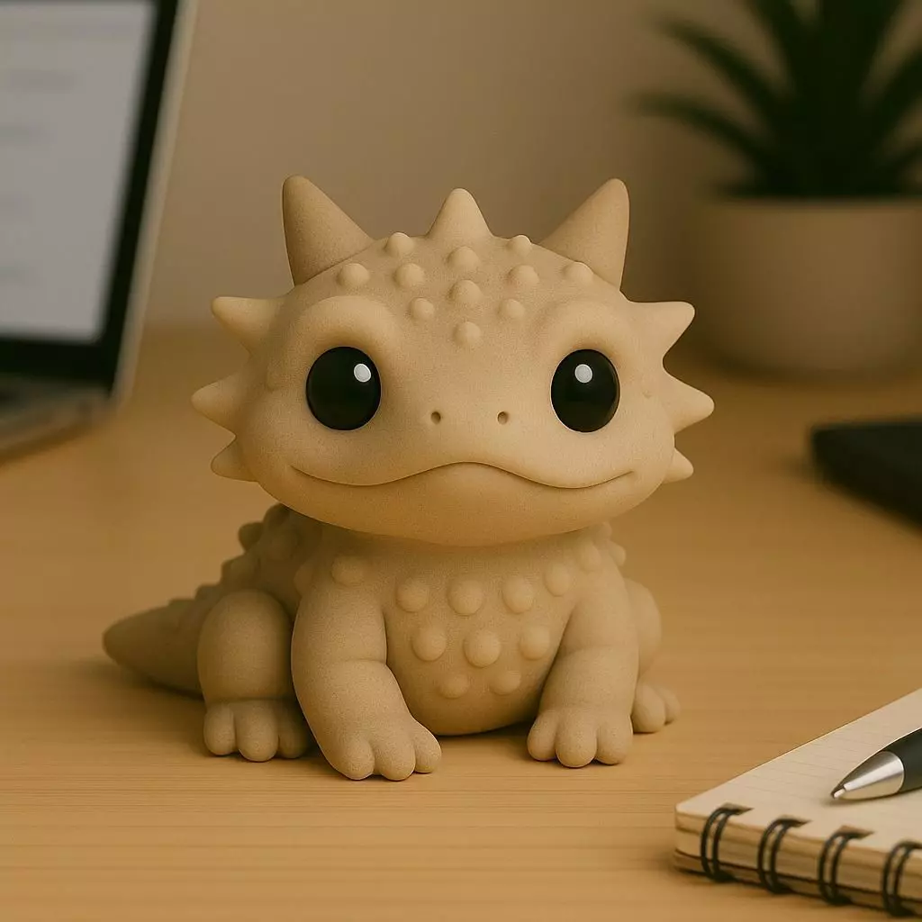 Horned Toad - Kawaii Animals Collection 3D print model_0