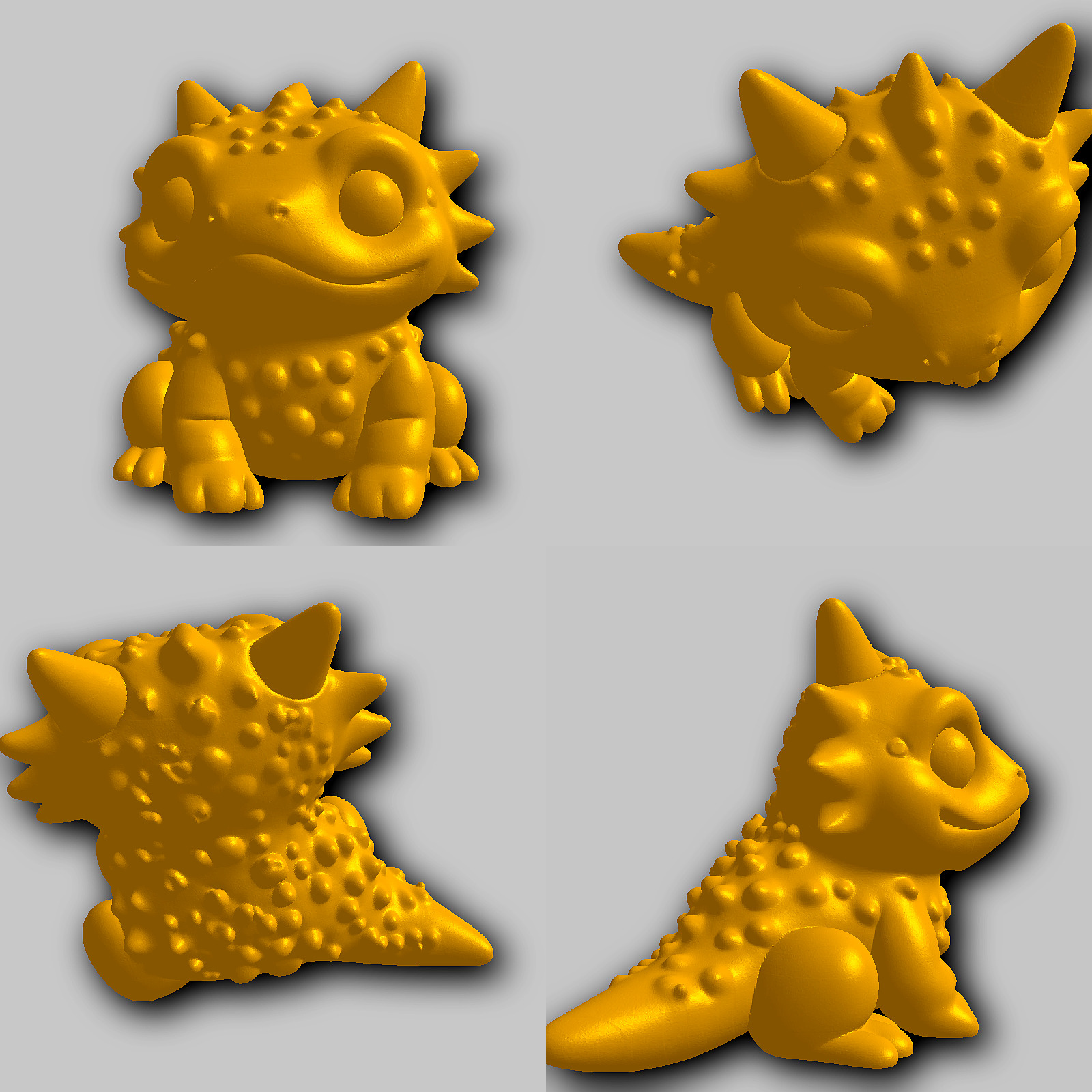 Horned Toad - Kawaii Animals Collection 3D print model_1