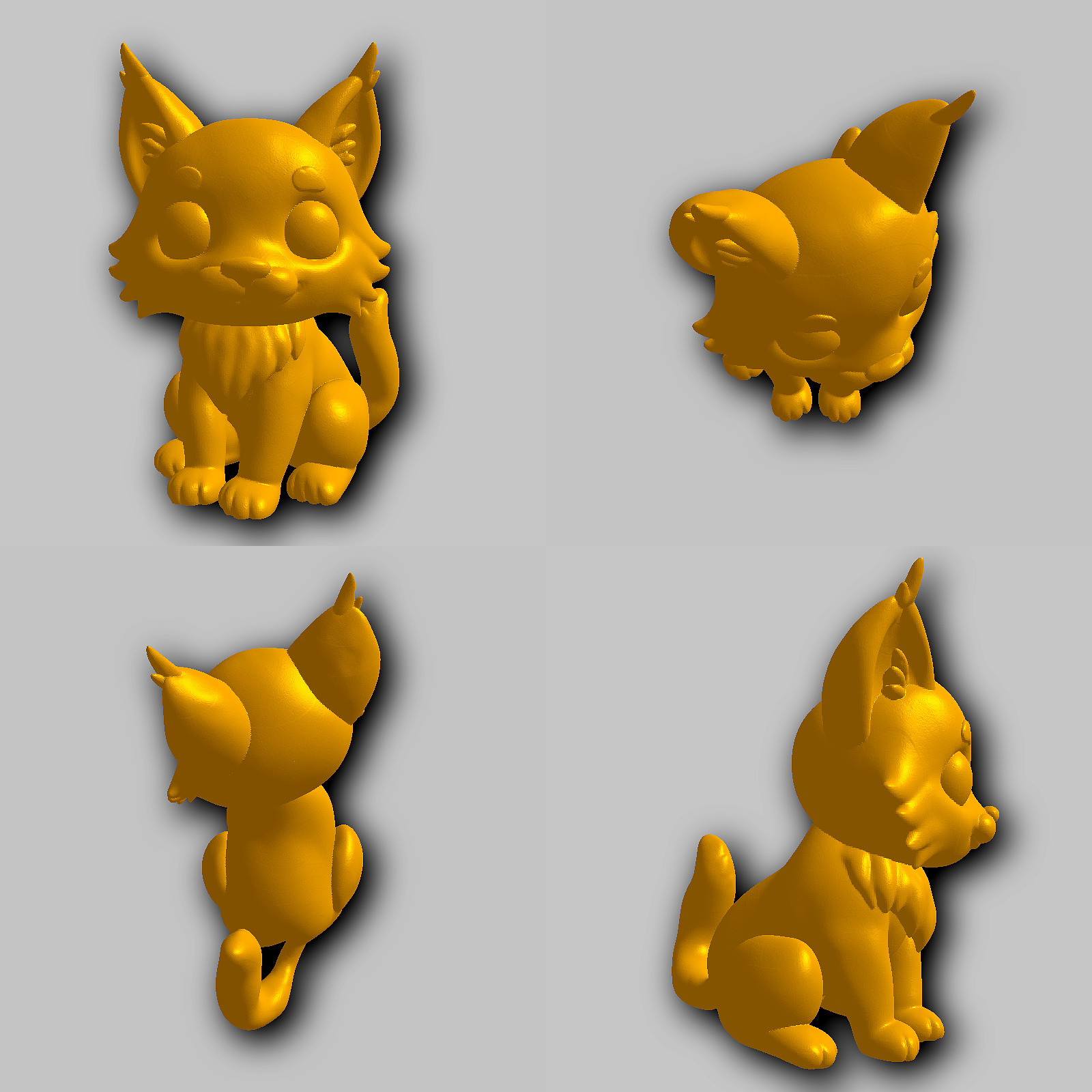 Lynx - Kawaii Animals Collection 3D print model_1